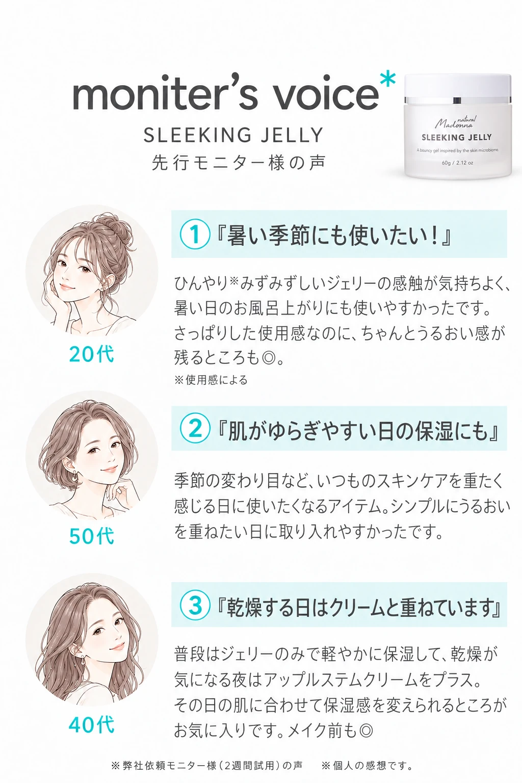 スリーキングジェリー 先行モニター様の声
